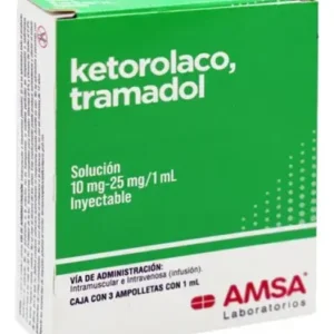 KETOROLACO-TRAMADOL 10 MG-25 MG/1 ML (INYECTABLE) (VENTA CON RECETA)