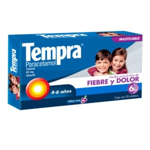 TEMPRA INFANTIL MASTICABLE 80MG 30 TABLETAS