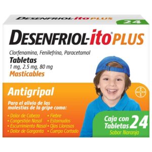 DESENFRIOLITO PLUS TABLETAS SABOR NARANJA (MASTICABLES)