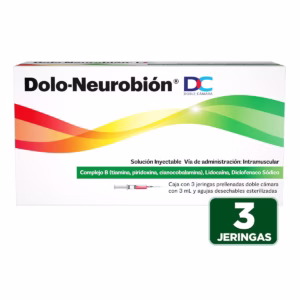 DOLO-NEUROBION DC (SOLUCIÓN INYECTABLE) 3 JERINGAS DE 3 ML